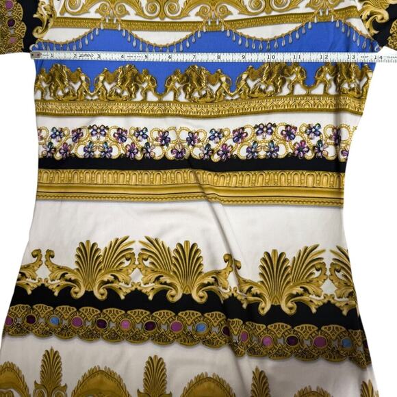 Just Cavalli Royal Print Shift Dress sz M - Picture 6 of 11